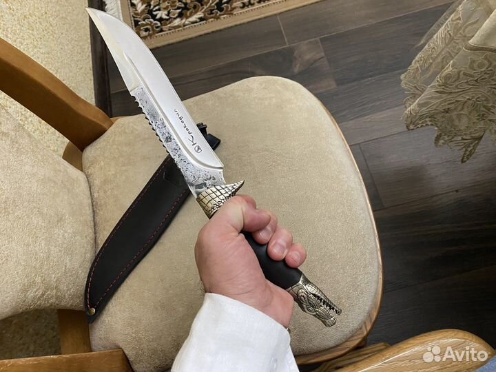 Новый Нож кованный крокодил Кизляр