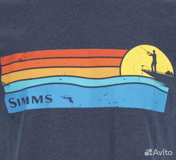 Футболка Simms Sunset T-Shirt: S, M, L, рыбалка