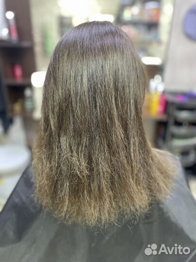 Кератиновое выпрямление волос