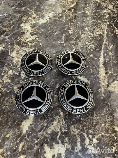 Колпачки на литые диски mercedes 75мм