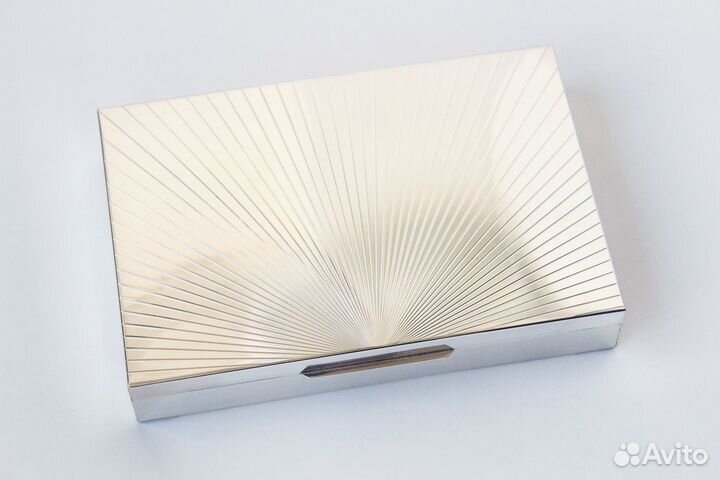 Коробка для сигар Серебро Арт деко Италия Винтаж