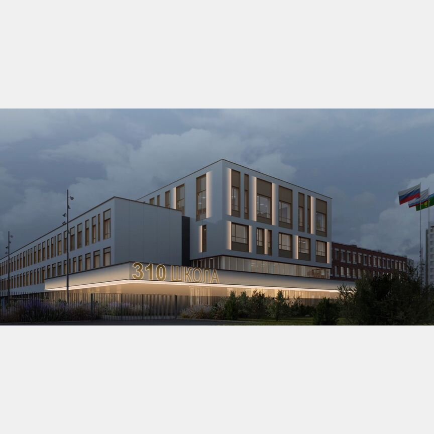 2-к. квартира, 53,1 м², 2/12 эт.