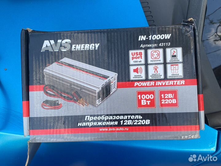 Преобразователь напряжения инвертор AVS IN-1000w