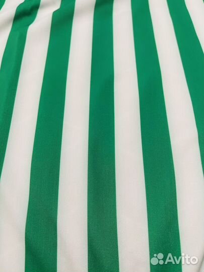 Ткань Бифлекс в зеленую полоску 1м