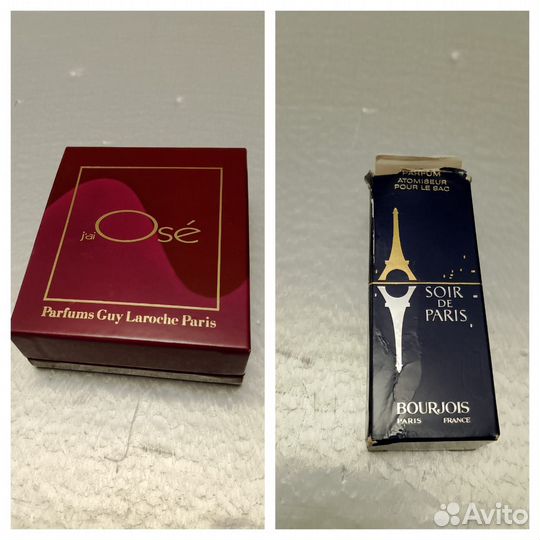 Винтажные флаконы для духов J'aiOse,Soir de Paris
