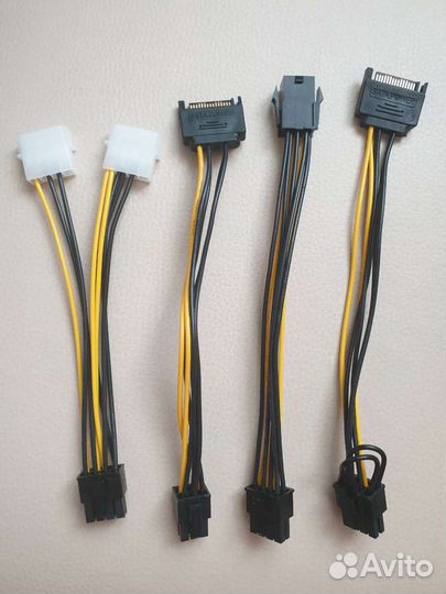 Райзеры pci-e, Переходники питания видеокарты