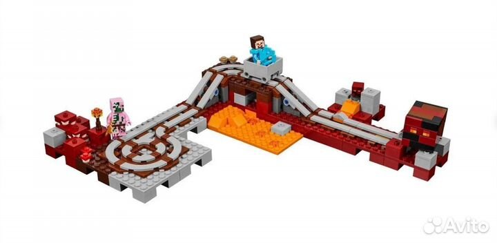 Конструктор ZM613 Майнкрафт железная дорога