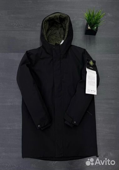 Длинная зимняя куртка Stone Island 4 цвета, 44-56