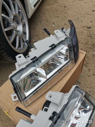 Фары Ваз 2110-2112, гладкое стекло, Black поворот