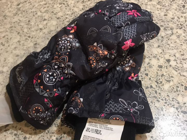 Перчатки детские, новые, размер 4, на 4-6 лет