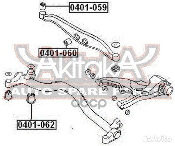Сайлентблок заднего поперечного рычага asva 040