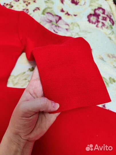 Красное короткое платье 44