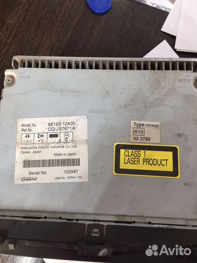 Штатная магнитола Toyota Corolla