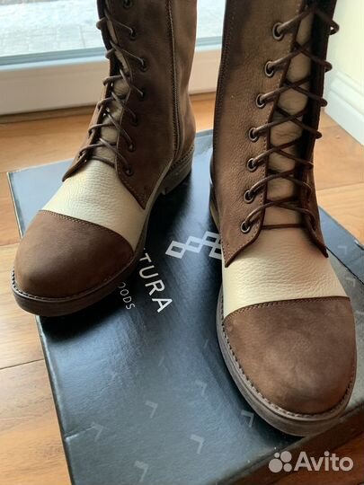 Кожаные новые ботинки размер 38