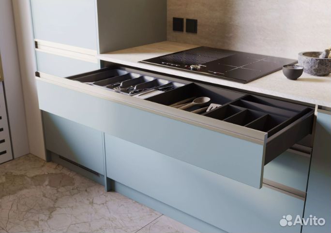 Кухня с матовыми фасадами на заказ