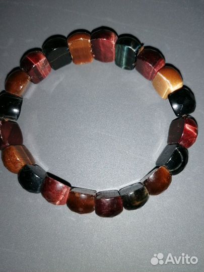 Браслет из тигрового, бычьего и соколиного глаза