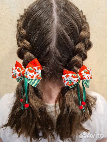 Бантики ручной работы на первые хвостики