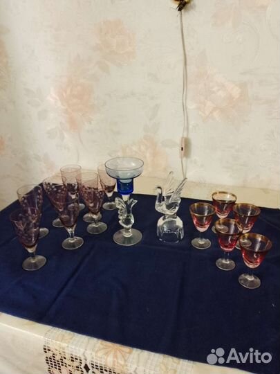 Хрустальные рюмки на ножке СССР