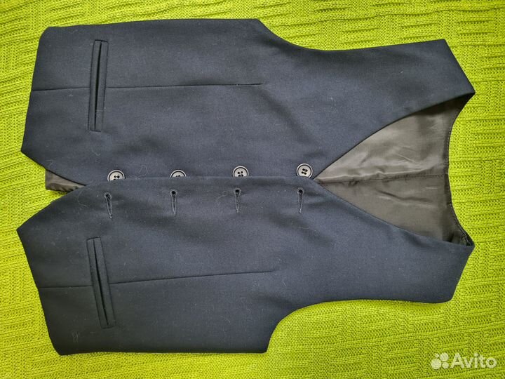 Жилетка для мальчика школьная синяя 122/56