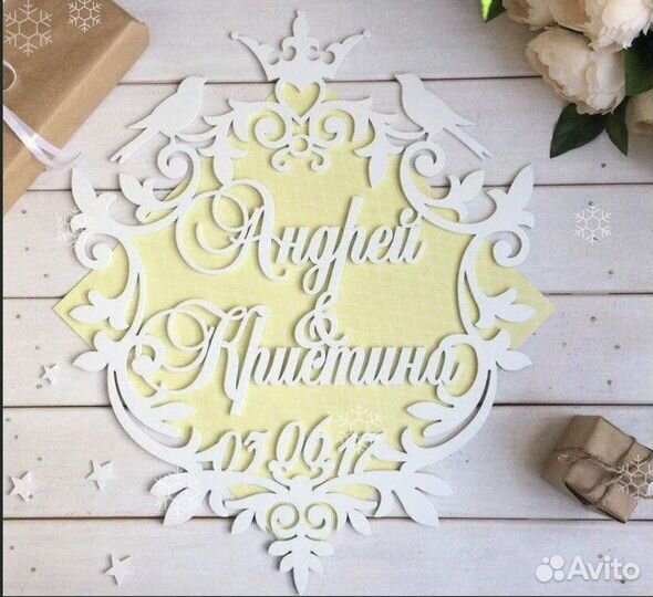 Монограмма на свадьбу (семейный герб)