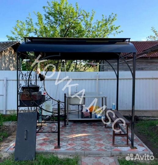 Мангал с крышей