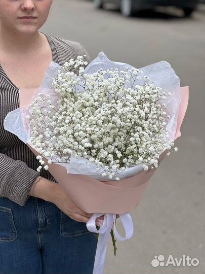 Букет из белой гипсофилы