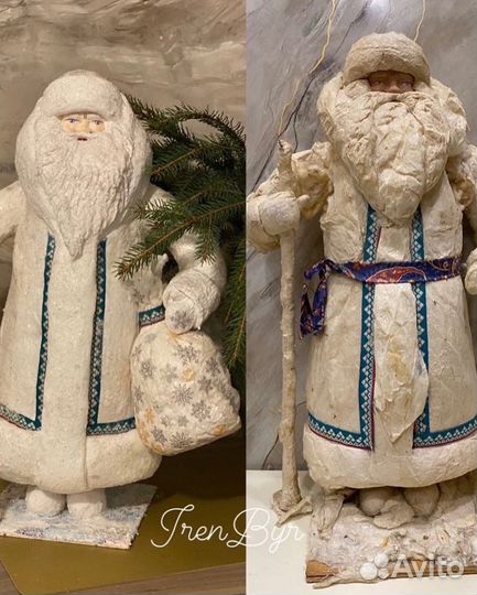 Реставрация ватных ёлочных игрушек