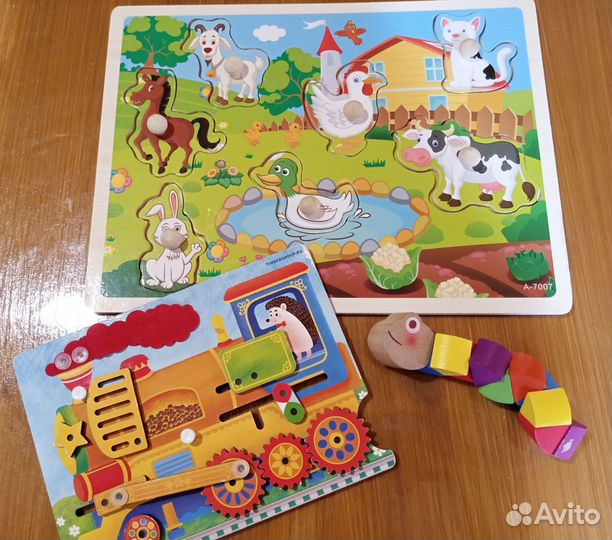 Развивающие деревянные игрушки пакетом