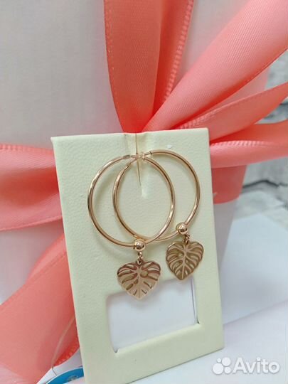 Золотые серьги проба 585 Арт.007123250123