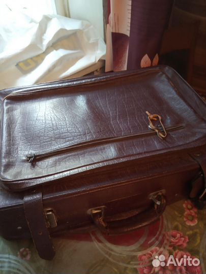 Чемодан кожаный СССР импортный