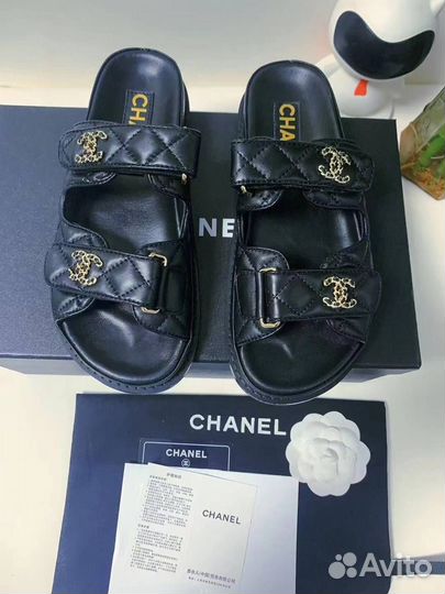 Шлепки# женские Chanel премиум