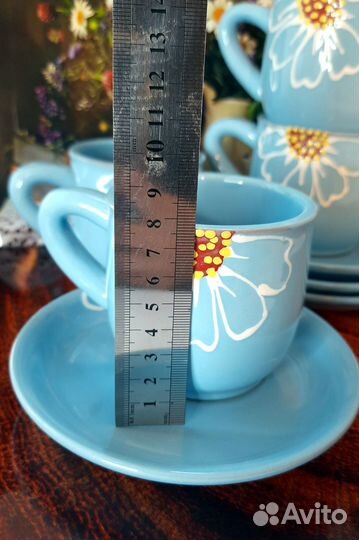 Кружечки с блюдцами, керамика