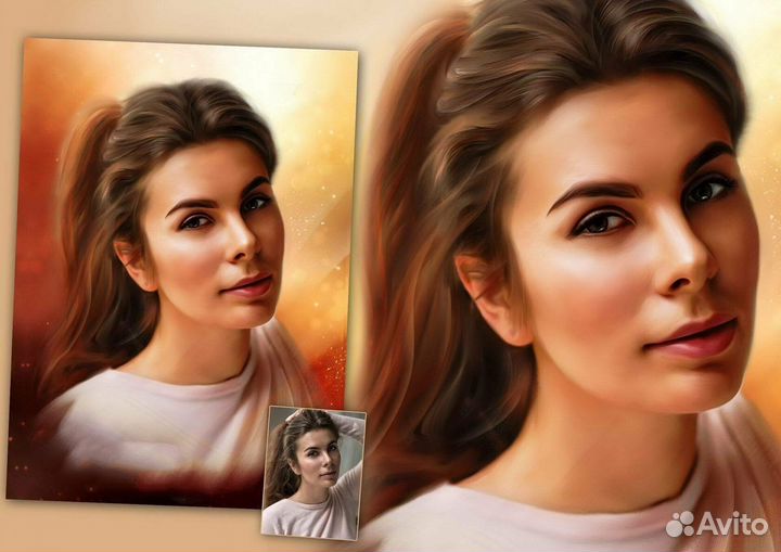 Портреты по фото на холсте в Астрахани от 1 дня
