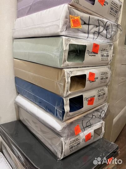 Простыня на резинке по кругу, хлопок