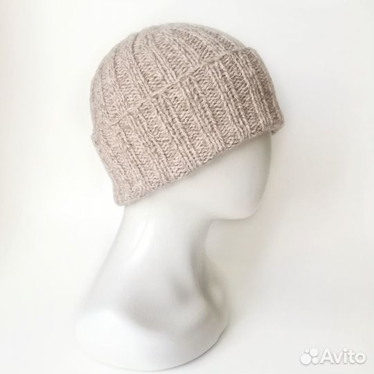 Кашемировая шапка ручной вязки для мужчины