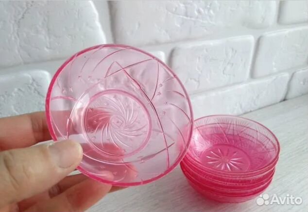 Солонки СССР Набор пластиковых чашечек