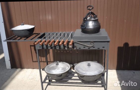 Мангал разборный большой 2 в 1 3мм