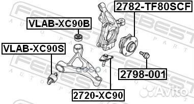 Болт ШРУСА volvo S80 2007- 2798-001 Febest