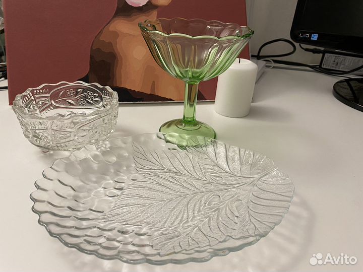 Хрустальная посуда СССР, конфетницы, салатники