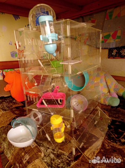 Клетка для хомяка пластиковая бу