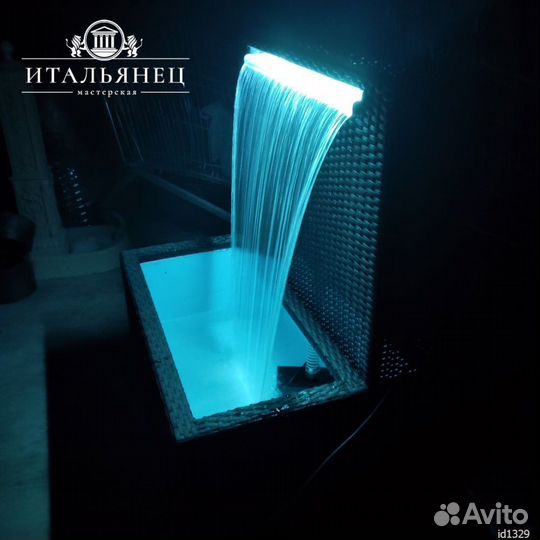 Фонтан из ротанга с изливом