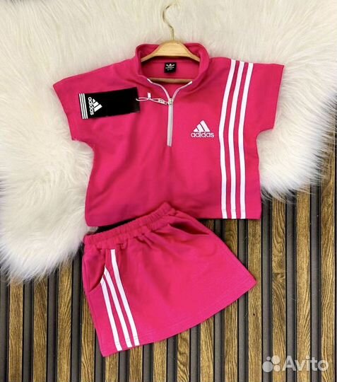 Яркий костюм с юбкой adidas 5-10лет