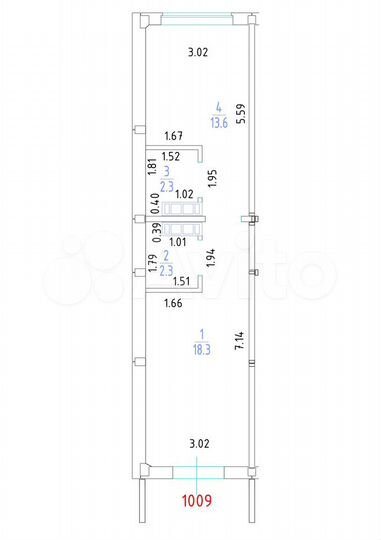 Свободного назначения, 36.5 м²