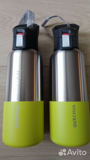 Термос из нерж стали синий, бирюзовый 0.5 декатлон