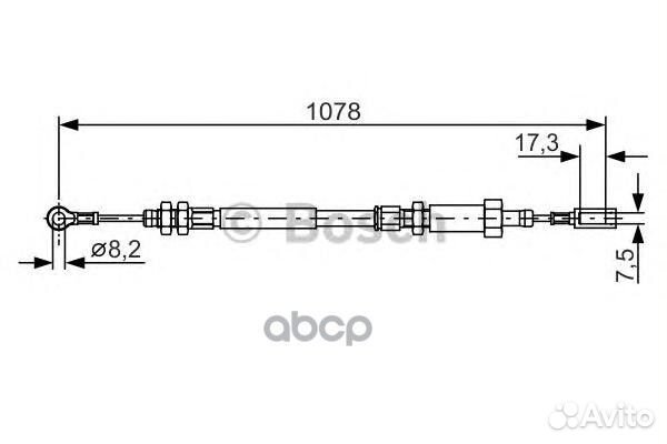 Трос стояночного тормоза 1987482002 Bosch