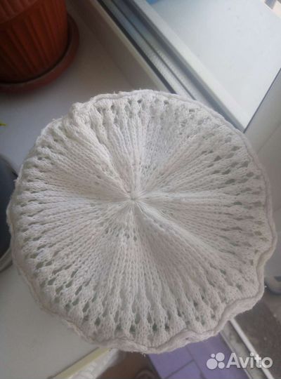 Шапочки ажурные 100 хлопок, детские от солнца