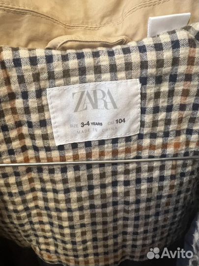 Плащ для девочки Zara утепленный