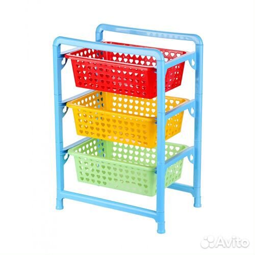 Этажерка 3-х секционная для игрушек (450х310х640)