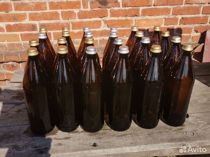 Стеклянная бутылка 1 л