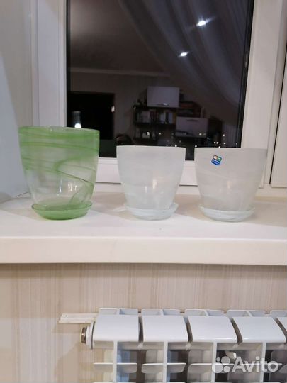 Стеклянное кашпо